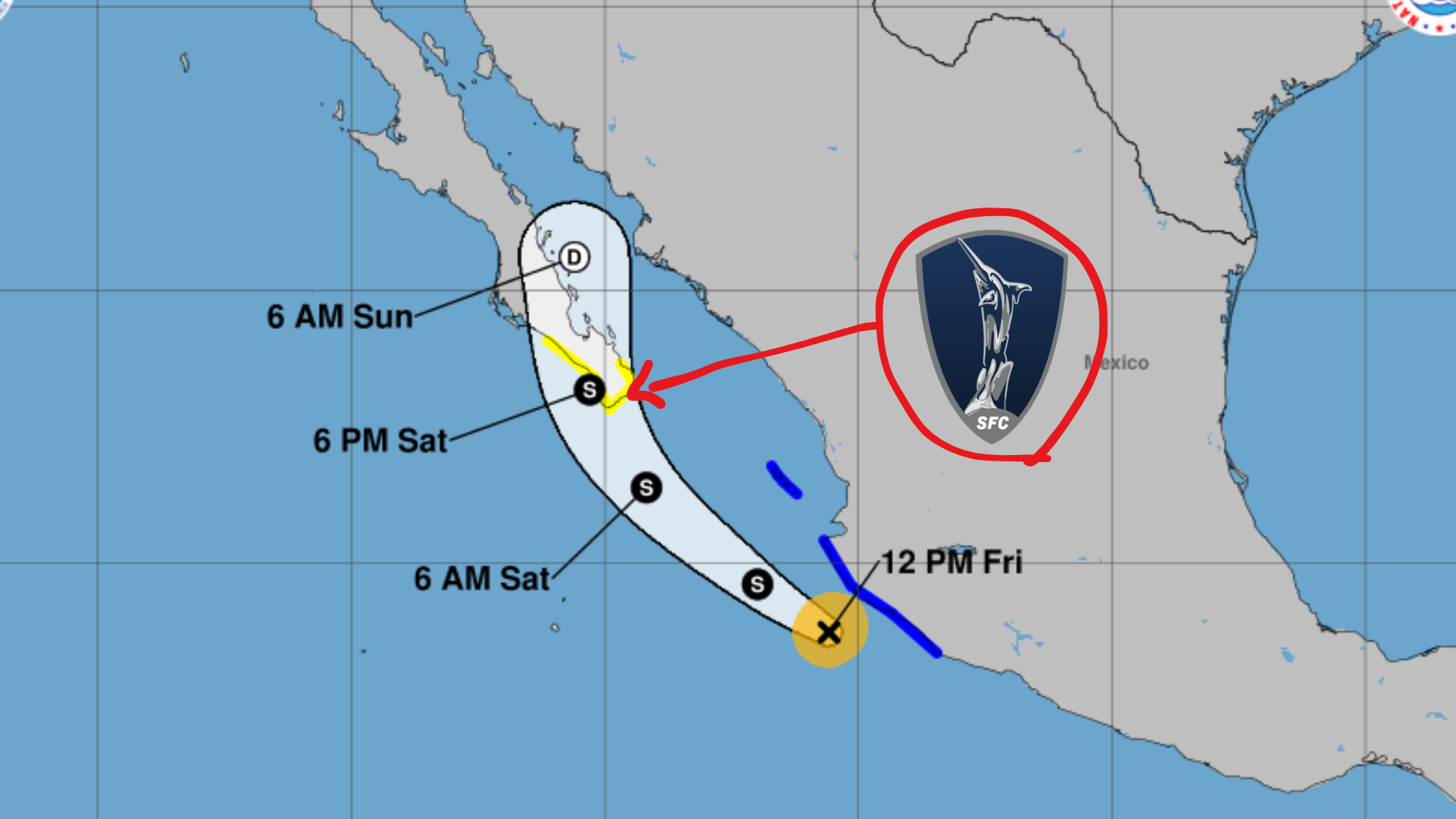 CABO PREPARES FOR TROPICAL STORM RAYMOND PRIOR TO ZANE GREY CHAMPIONSHIP PLAYOFFS