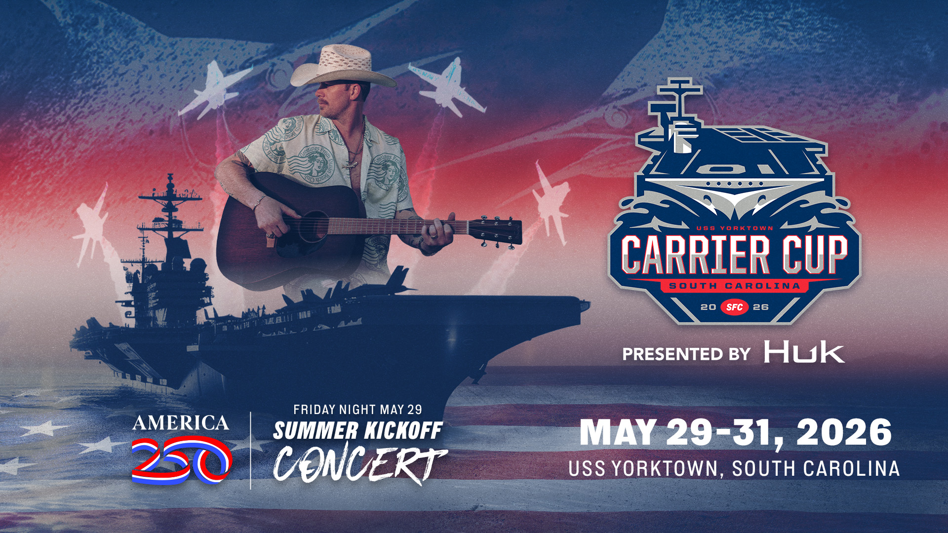 Carrier Cup: Brian Kelley to Headline ‘America250 Summer Kickoff Concert’ Aboard USS Yorktown