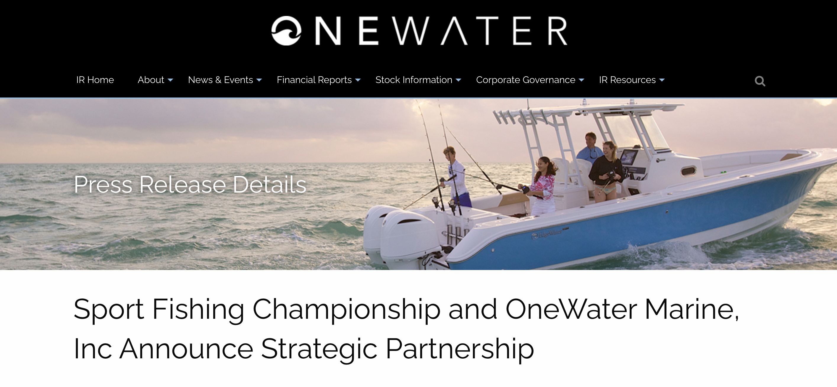 SFC and OneWater Marine, Inc. Announce Strategic Partnership